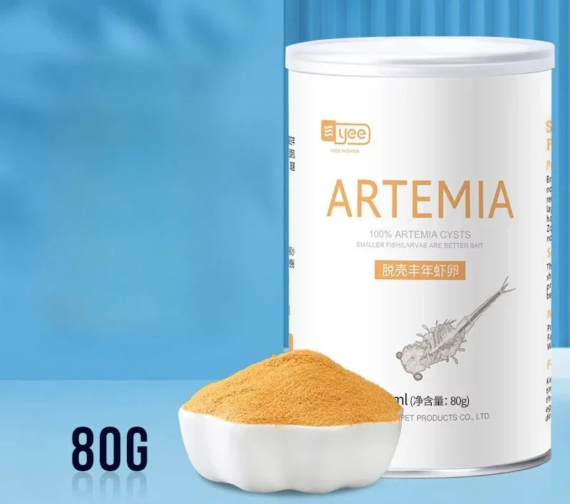 Decapsulated Brine Shrimp Artemia Eggs Fish Food for All Picky Tropical Fish Fist Bite Baby Food