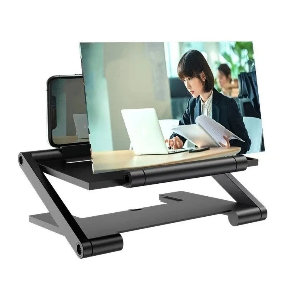 Portable Folding Cell Phone Screen Amplifier Enlarged Screen HD Screen Enlarge Magnifier Multi functional Phone Holder