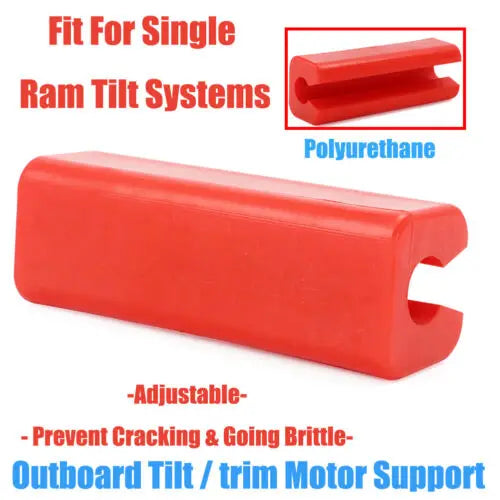 Outboard Tilting Trim Motor Bracket Red Polyurethane Outboard Motor Tilt Trim Support For Single Ram Tilt Systems