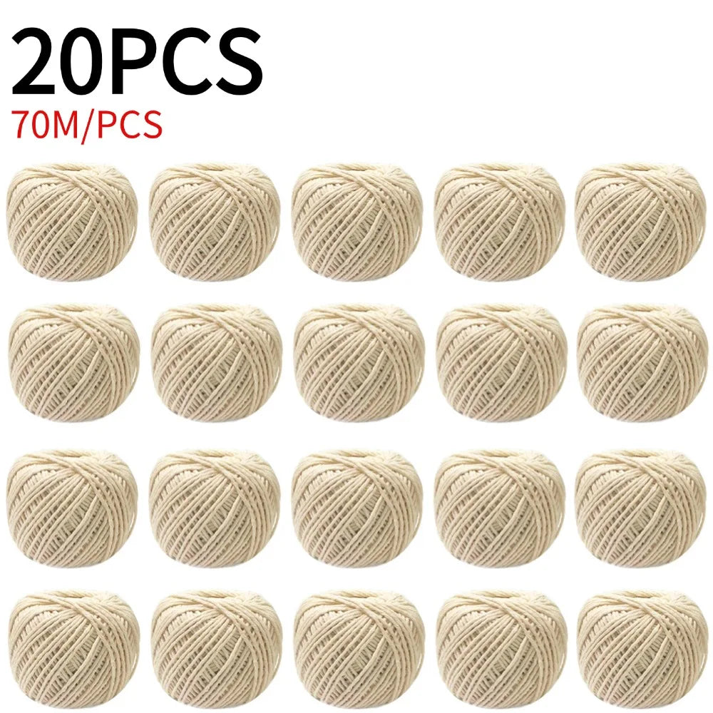 1/2/3/4/5/10/20PCS Cooking Tools Butcher's Cotton Twine Meat Prep Trussing Turkey Barbecue Strings Meat Sausage Tie Rope Cord
