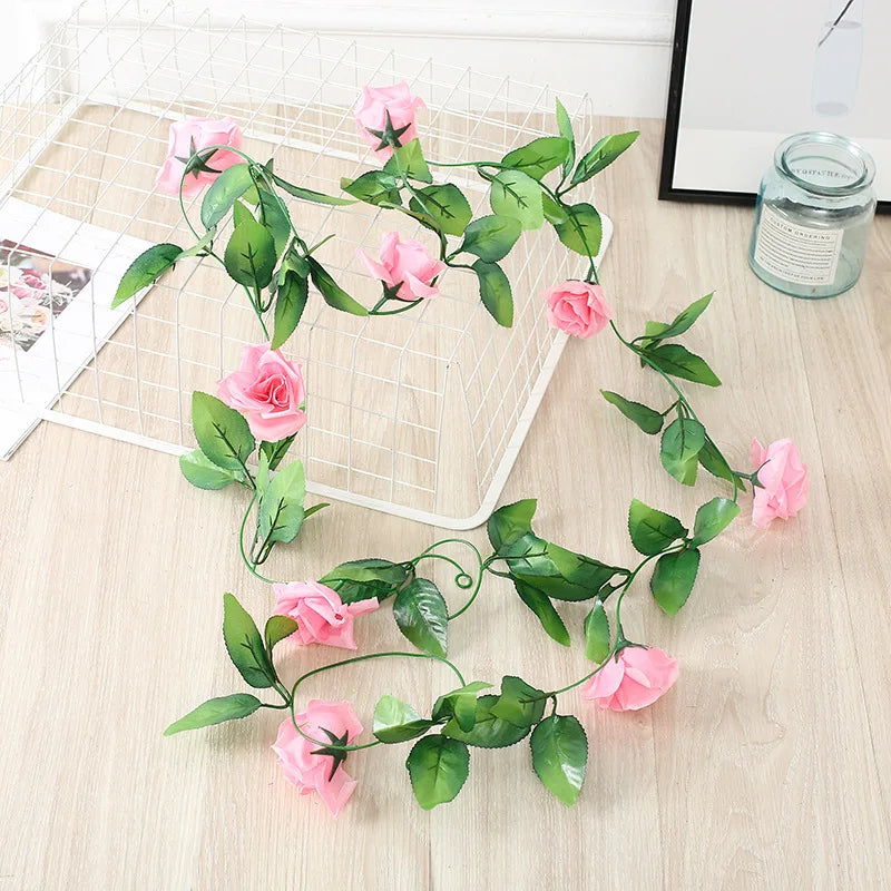 7ft 2m Flower String Artificial Wisteria Vine Garland Plants Foliage Outdoor Home Trailing Flower Fake Flower Hanging Wall Decor