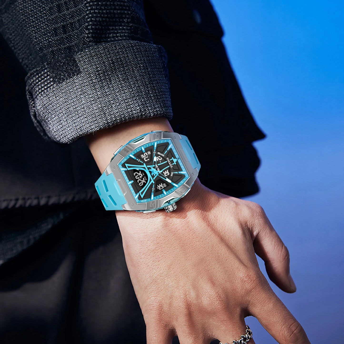 SMAEL Luxury Men Watches Waterproof Luminous Watch For Man High Quality LED Quartz Chronograph Sport  Wristwatches Clock Male