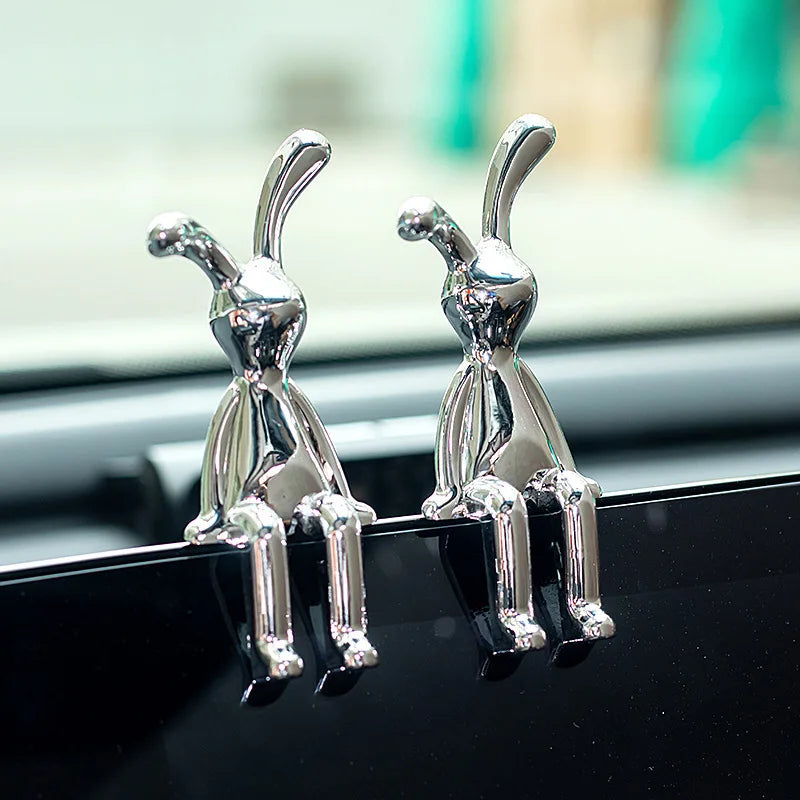 2-4pcs Long-Eared Rabbit Cartoon Decoration Accessories Living Room Bedroom Car Decoration Desktop Decorative Ornamet