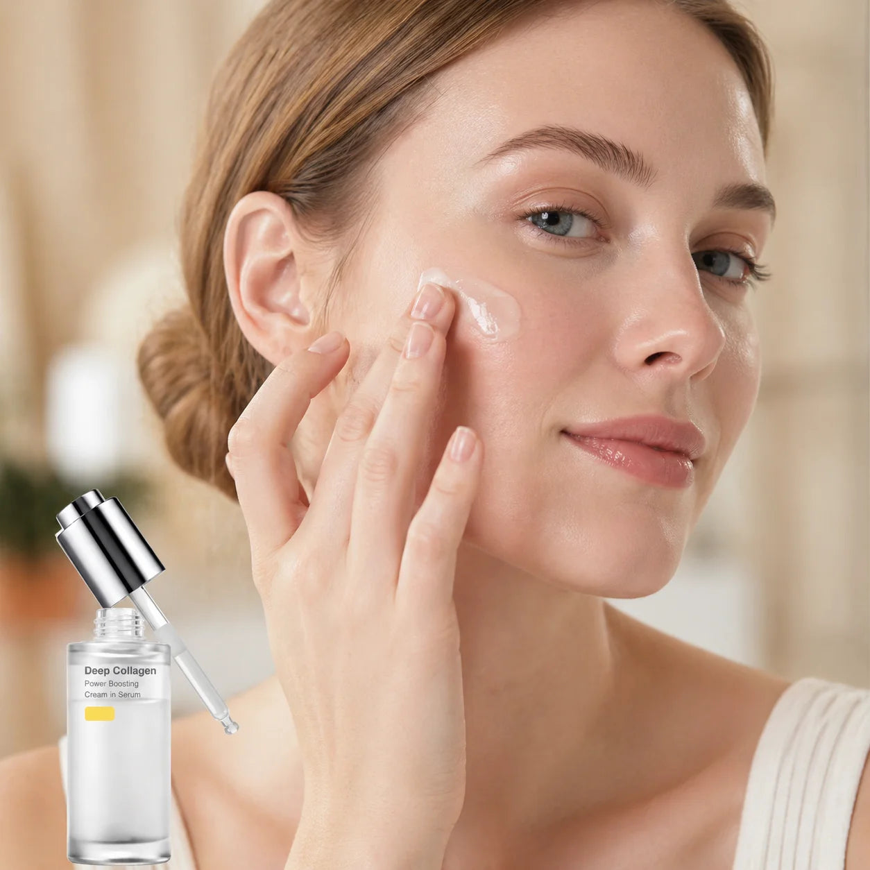 Deep Collagen Power Boosting Serum for Hydrating Moisturizing Improves Skin Elasticity Smooths Fine Lines Daily Facial Care