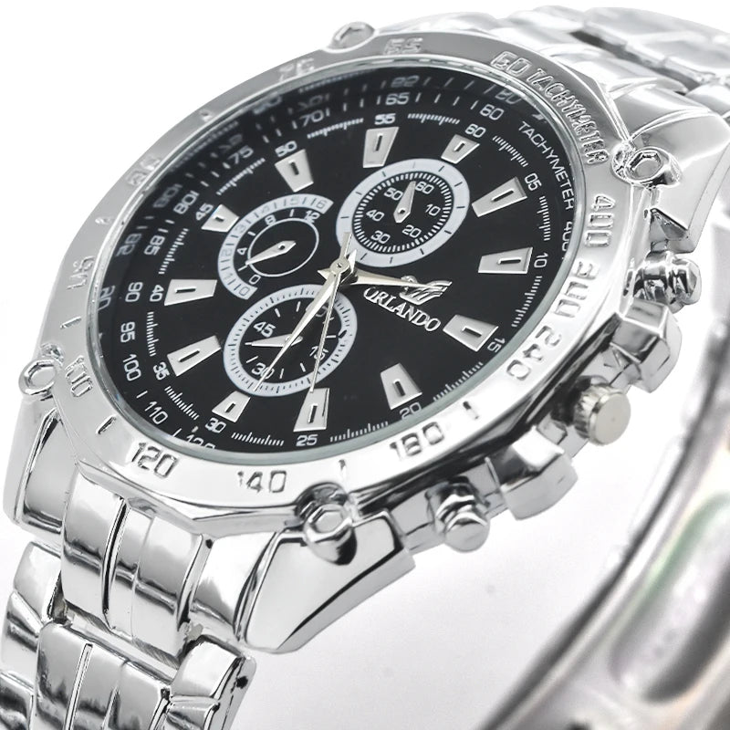 Fashion Stainless Steel Men's Watch Hodinky Top Brand Luxury Sports Clock Ceasuri Drop Shipping Relogio Masculino Large Dial
