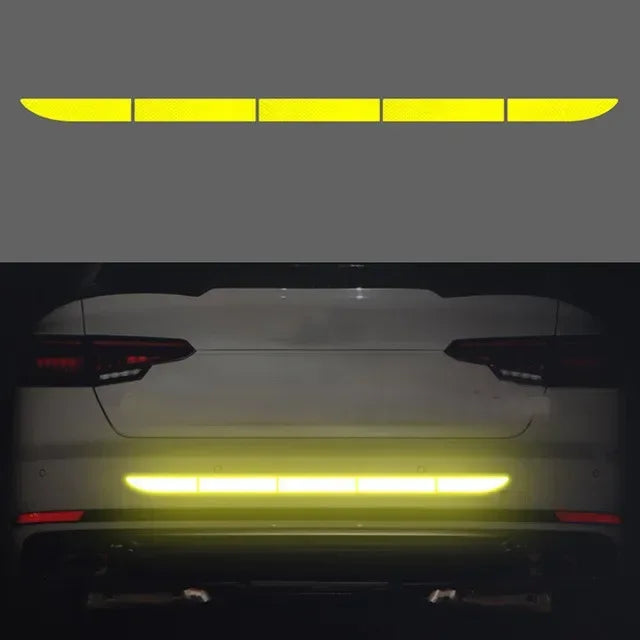 90cm Car Trunk Reflective Sticker Warning Safety Tape Anti Collision Warning Stickers Night Safety Driving Car Decor Accessories