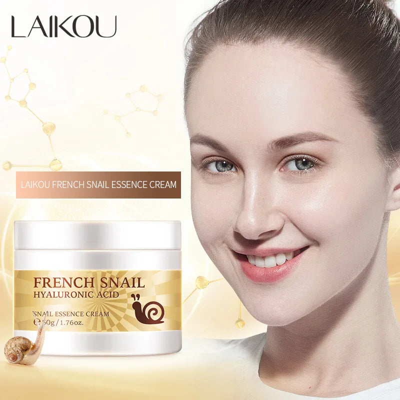 LAIKOU Snail Face Cream Hyaluronic Acid Moisturizer Firming Facial Cream Collagen Nourishing Serum Skin Care  50ML
