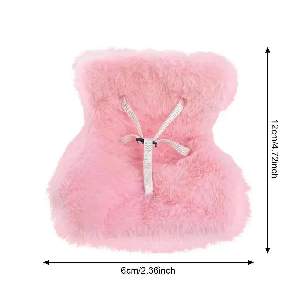 Mini Plush Doll Safety Seat Soft Car Ventilation Safety Chair for Labubu The Monsters Doll Accessories Car Interior Decorations