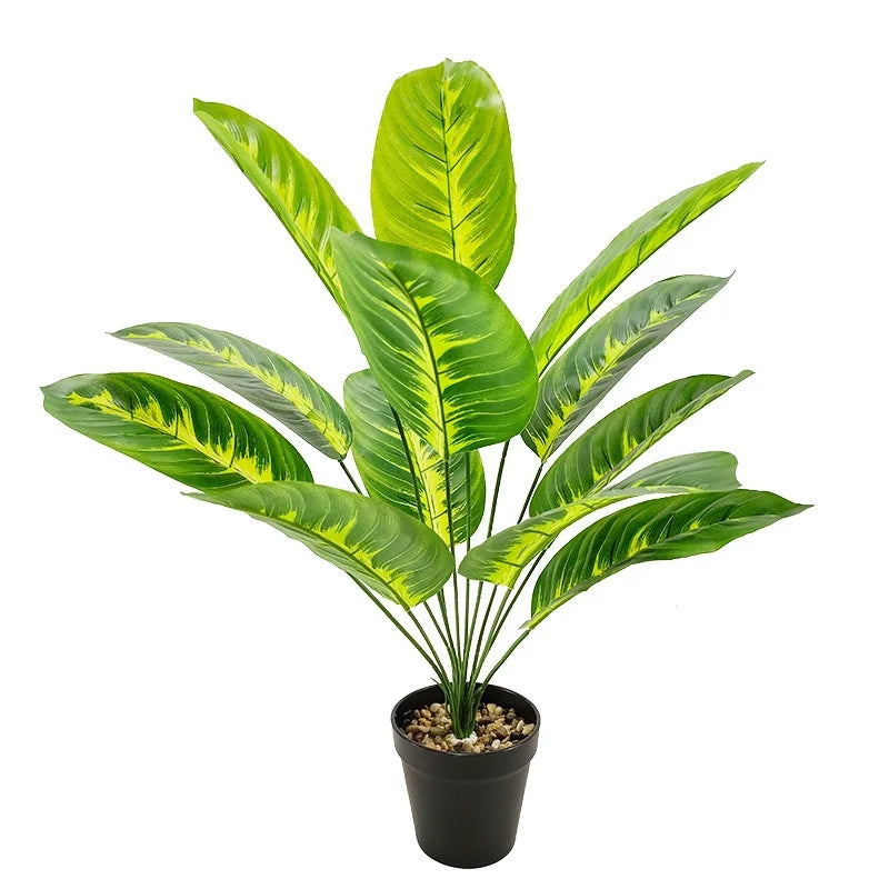 65cmPlantain Palm Simulated Potted Plant Artificial Plants Garden Room Decoration Fake Flower Leaf Bonsai Outdoor Party Ornament