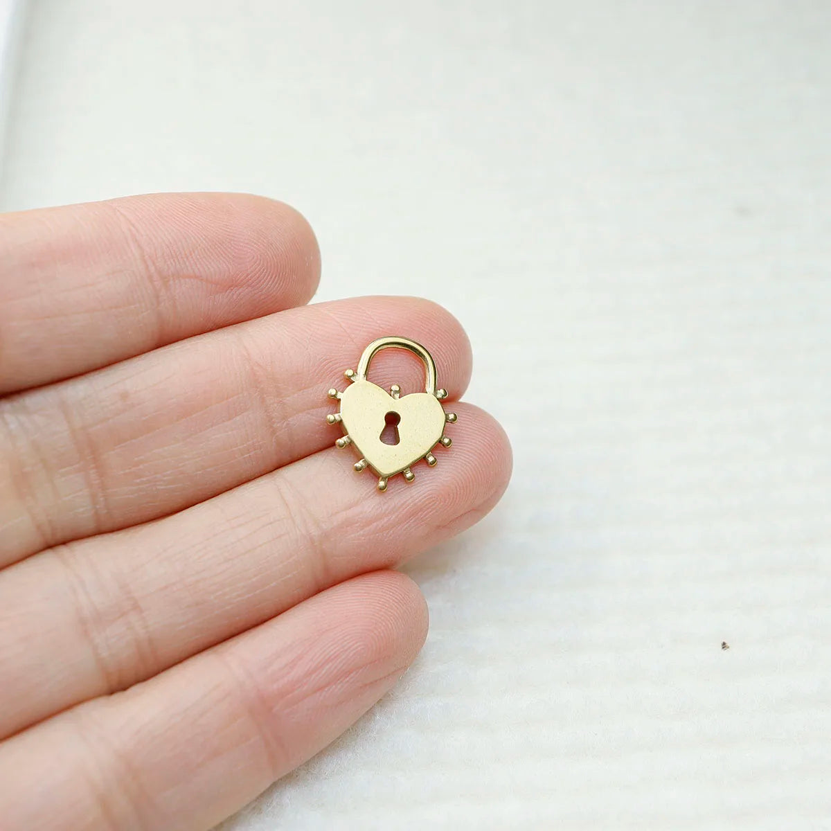 5pcs Casting Stainless Steel Lock Coin Charms DIY Fashion Jewelry Accessory Necklace Earrings Bracelets Handmaking PVD Plate