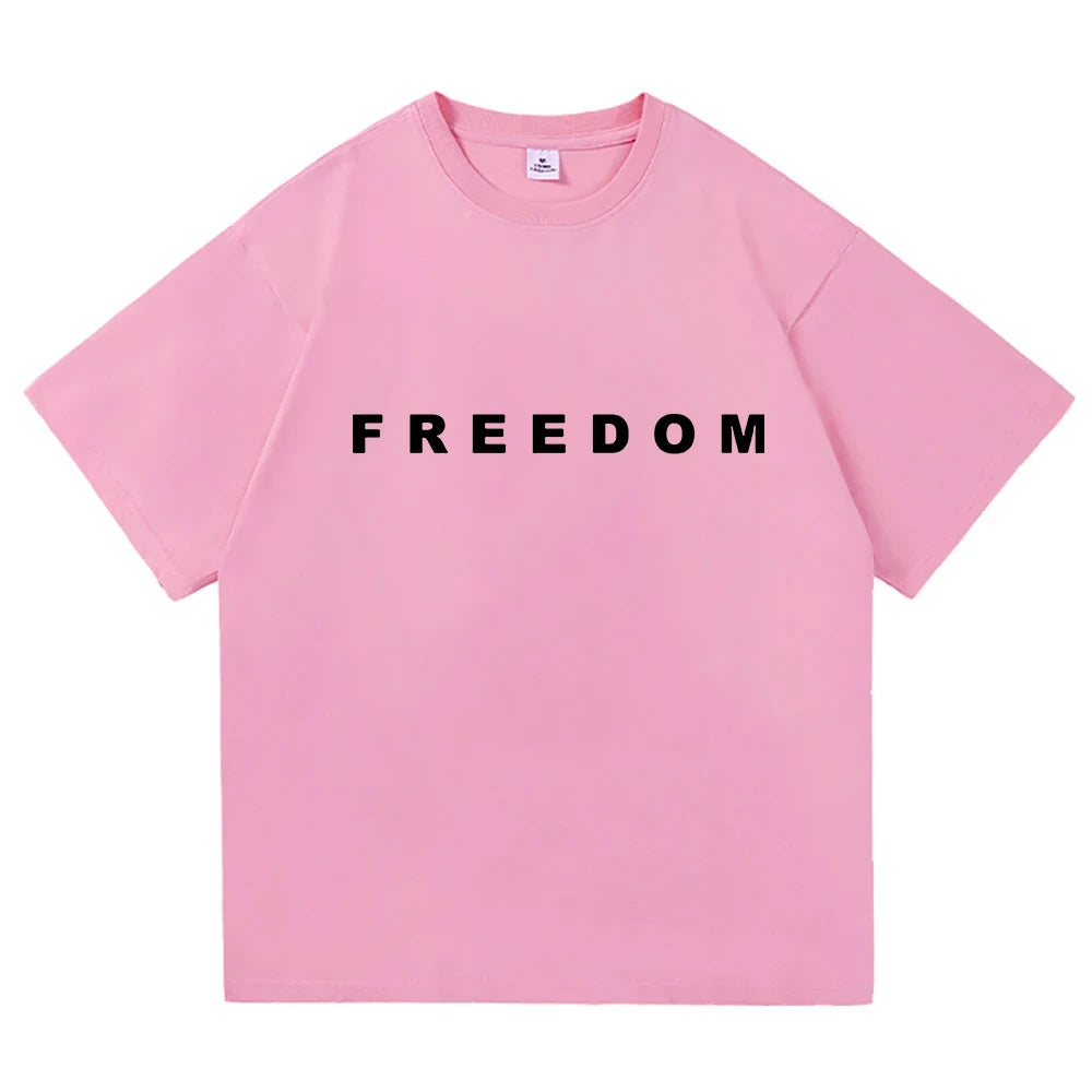 Freedom Charlie Kirk T-shirt Cotton Loose Casual Female/Male Tshirts Unisex Streetwear America American Fashion Women T Shirts