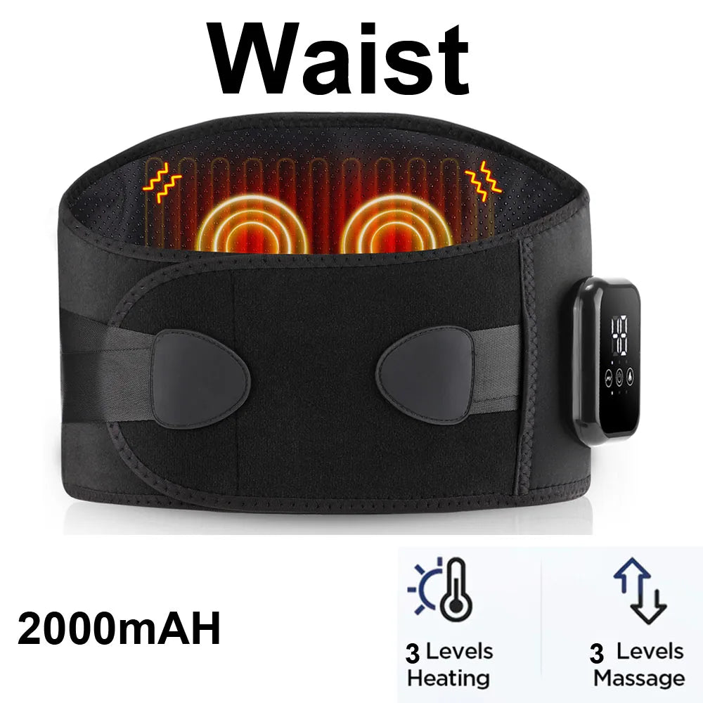 Heat Lumbar Brace Support Massager Waist Massager Back Belt Heath Care Comfortable Material for Office Workers Home Use