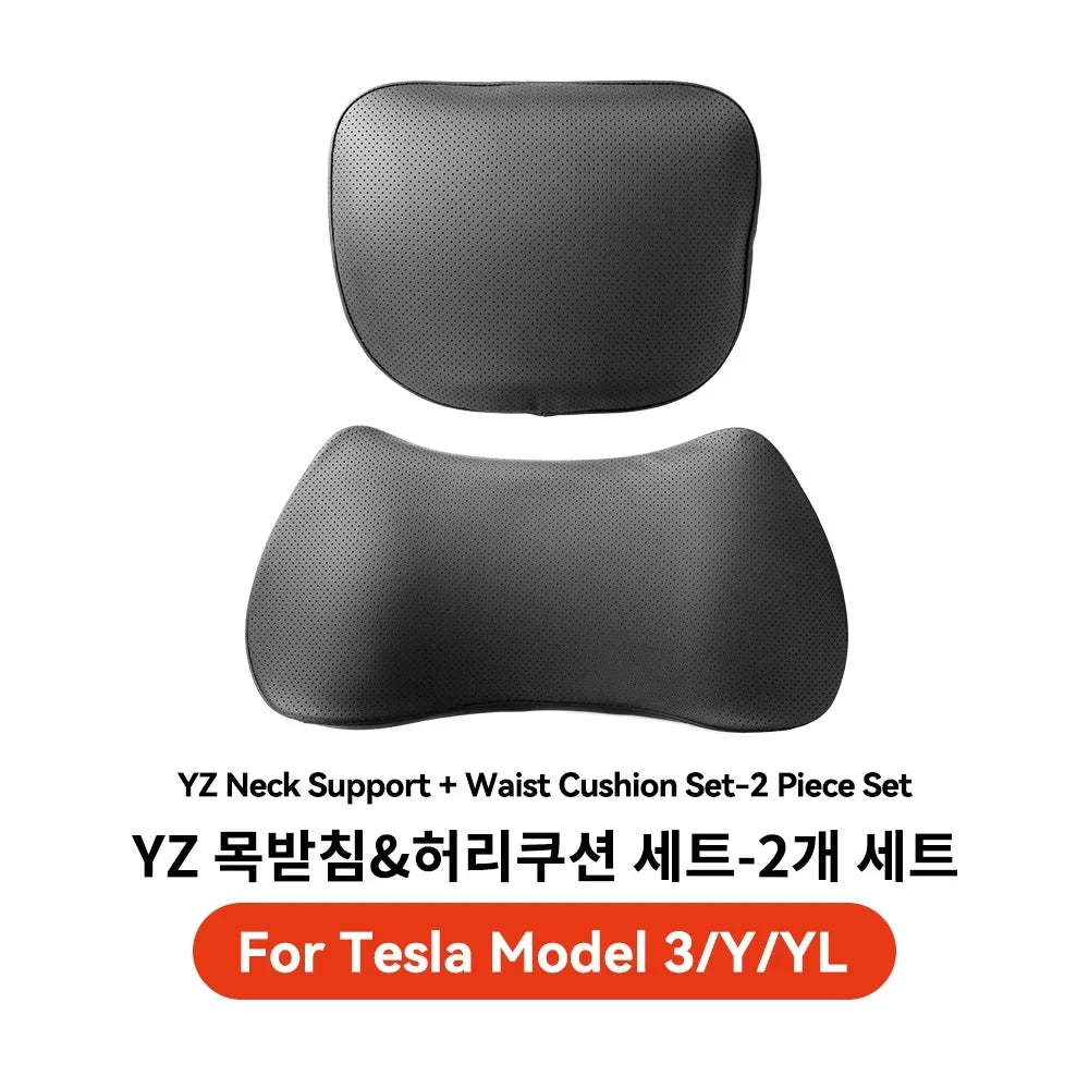 YZ for Tesla Travel Model 3 Y YL Juniper 2021-2026 Neck Pillow Headrest Lumbar Support Breathable Memory Foam Cushion Accessory