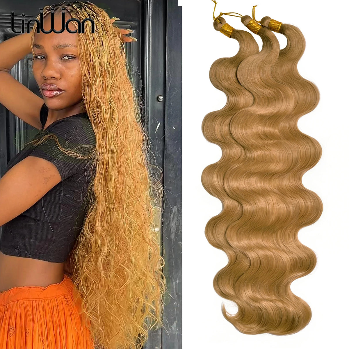 Deep Wavy Twist Crochet Hair Boho Braid Hair Synthetic Curly Hair Crochet Braids High Temperature Fiber Braiding Hair Extensions