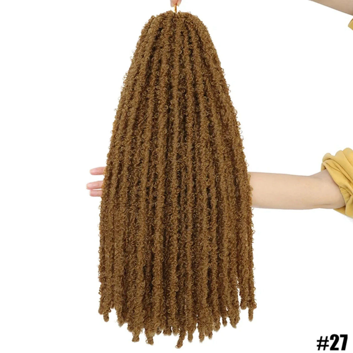 12 -36 Inch Butterfly Locs 1-8 Packs Faux Locks Crochet Hair Extensions Soft Locks Curly Braid Synthetic Hair For Women