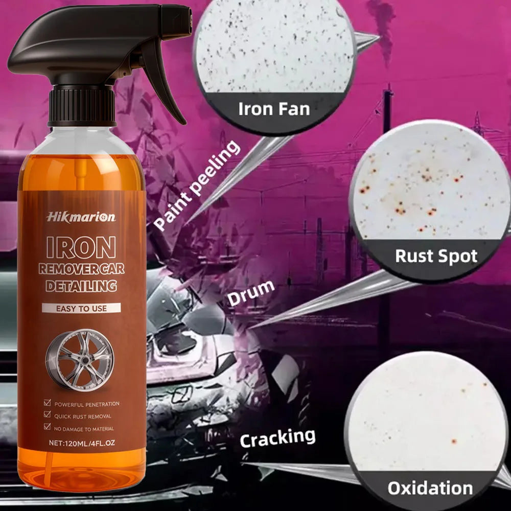 Metal Rust Remover & Protective Spray for Auto Parts Wheels Rims Chassis Metal Anti-Rust Repair Fast Acting to Paint Surface