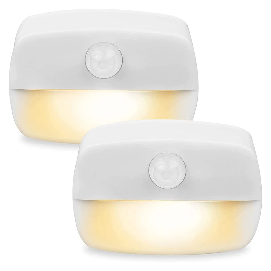 Motion Sensor Light Indoor LED Night Light Stick on Nightlight Battery Operated Lights for Hallway Stair Bathroom Closet Bedroom