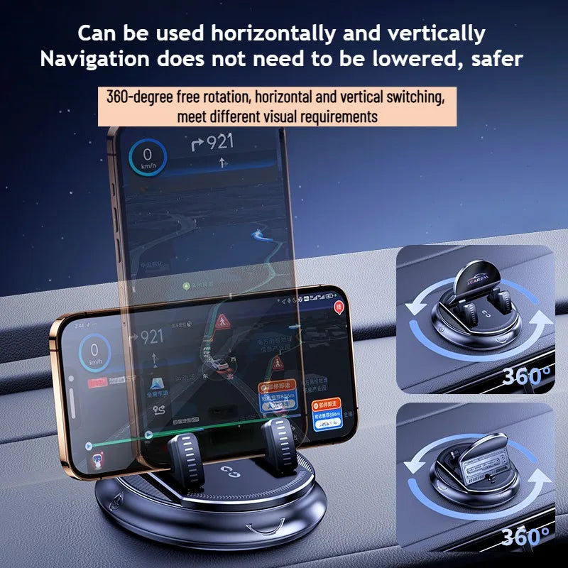 360 Degree Rotating Car Mobile Holder Sticky Suction Cup Phone Stand for Dashboard Multi Purpose Use in Auto and House Accessory