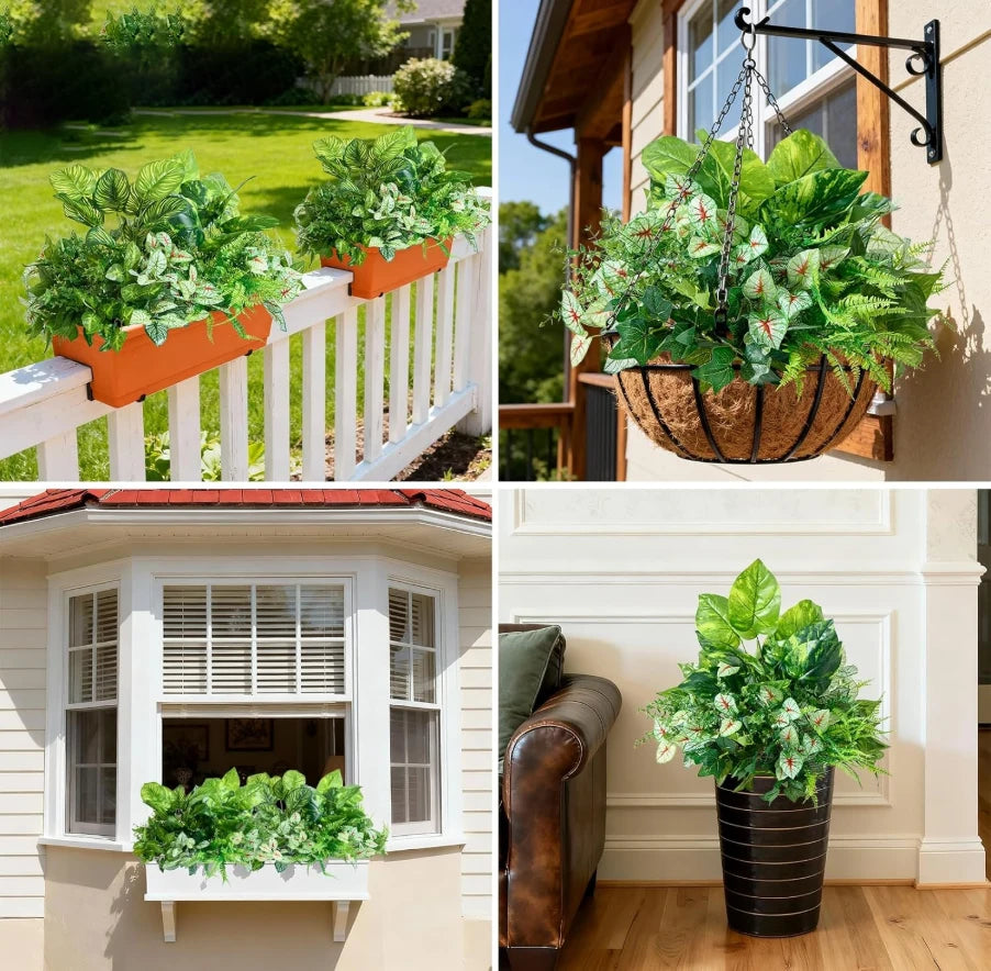 1/3/5pcs Artificial Plant Desktop Decoration Fake Green Plant Accessories Plastic Flowers Outdoor Decoration Wedding