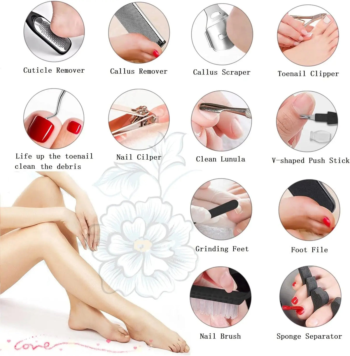 Professional Pedicure Tools Set