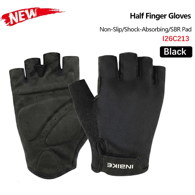 INBIKE 2025 Summer Cycling Gloves for Men Shock-Absorbing Padded Breathable Bicycle Gloves MTB Road Mountain Bike Riding Gloves