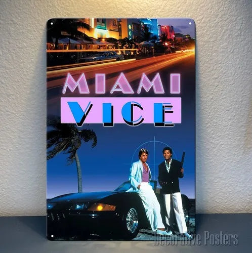 Miami Vice Movie Metal Poster - Sign - Size:  ()