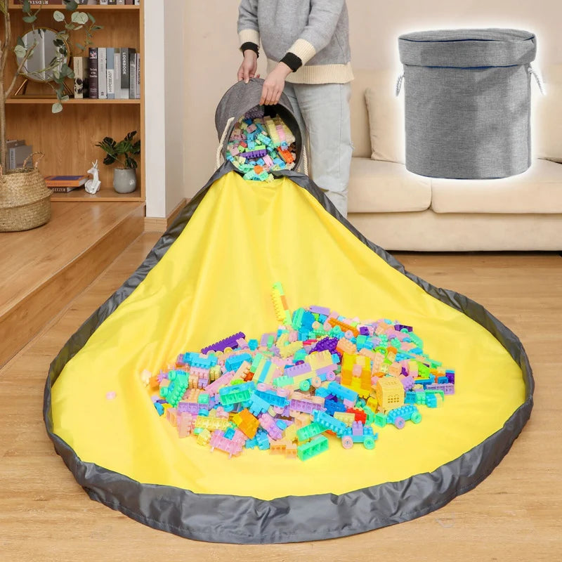 Children Toys Storage Basket Foldable Household Laundry Bag Cute Cotton Linen Bucket Cartoon Print Clothes Organizer Baskets
