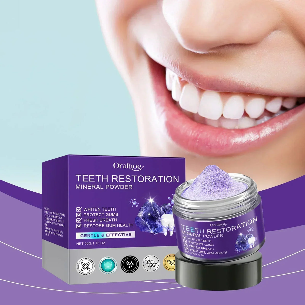 Teeth Restoration Whitening Mineral Powder