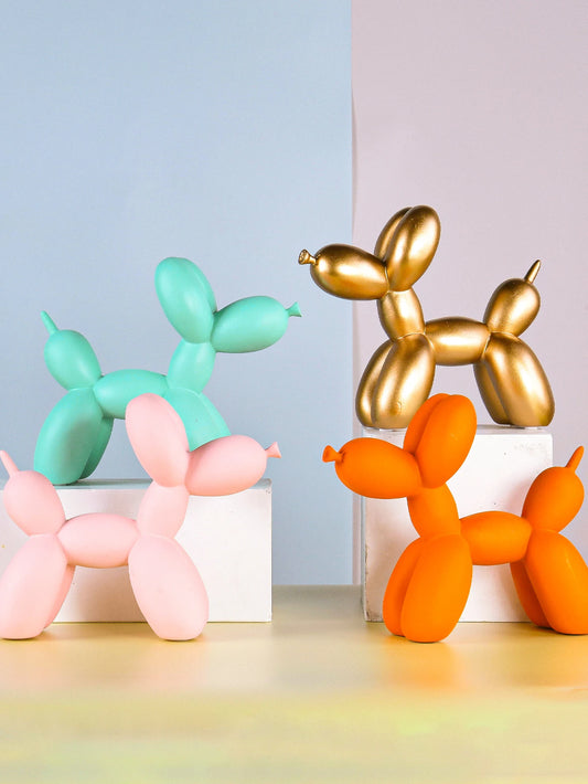 Nordic Minimalist Resin Balloon Dog Sculpture for Home Decor Bedroom Living Room and Table Decoration Trendy Decorative Figurine