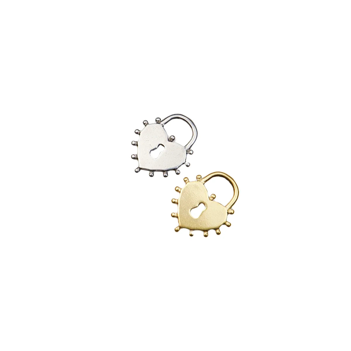 5pcs Casting Stainless Steel Lock Coin Charms DIY Fashion Jewelry Accessory Necklace Earrings Bracelets Handmaking PVD Plate