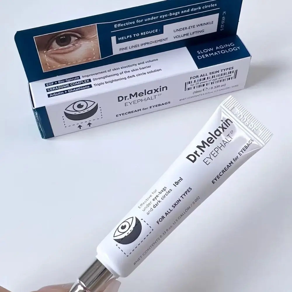 Dr Melaxin Eye Cream 10ml Firming Repair Improves Elasticity Reduces Puffiness Fine Lines Sunken Areas Tear Trough
