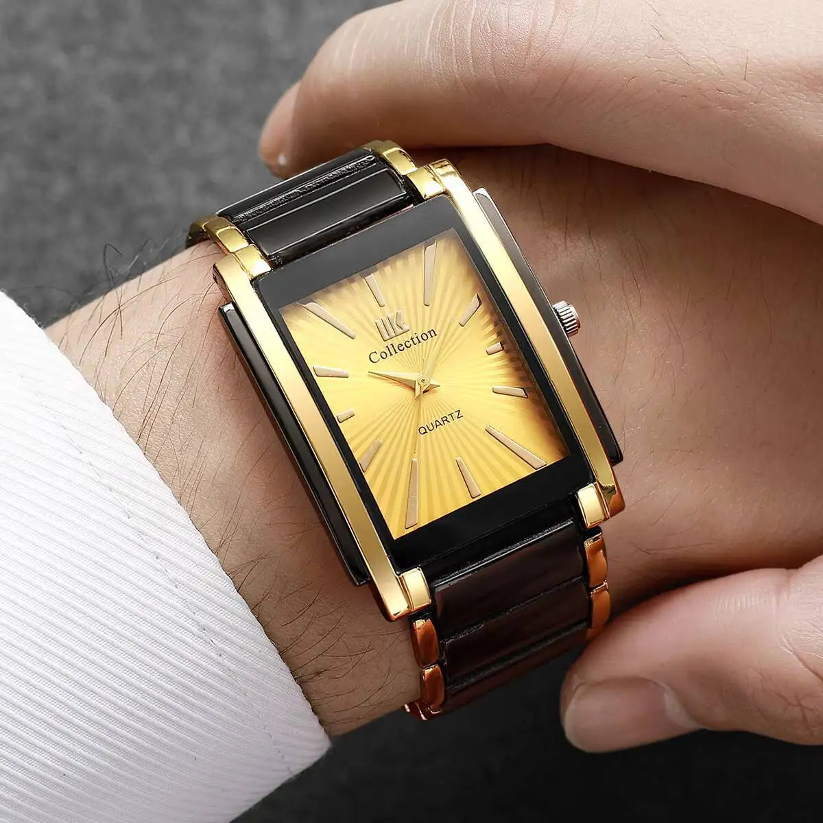 Luxury Men Business Watches Stainless Steel Strap Quartz Wristwatch For Mens Clock Reloj Hombre（Without Box）