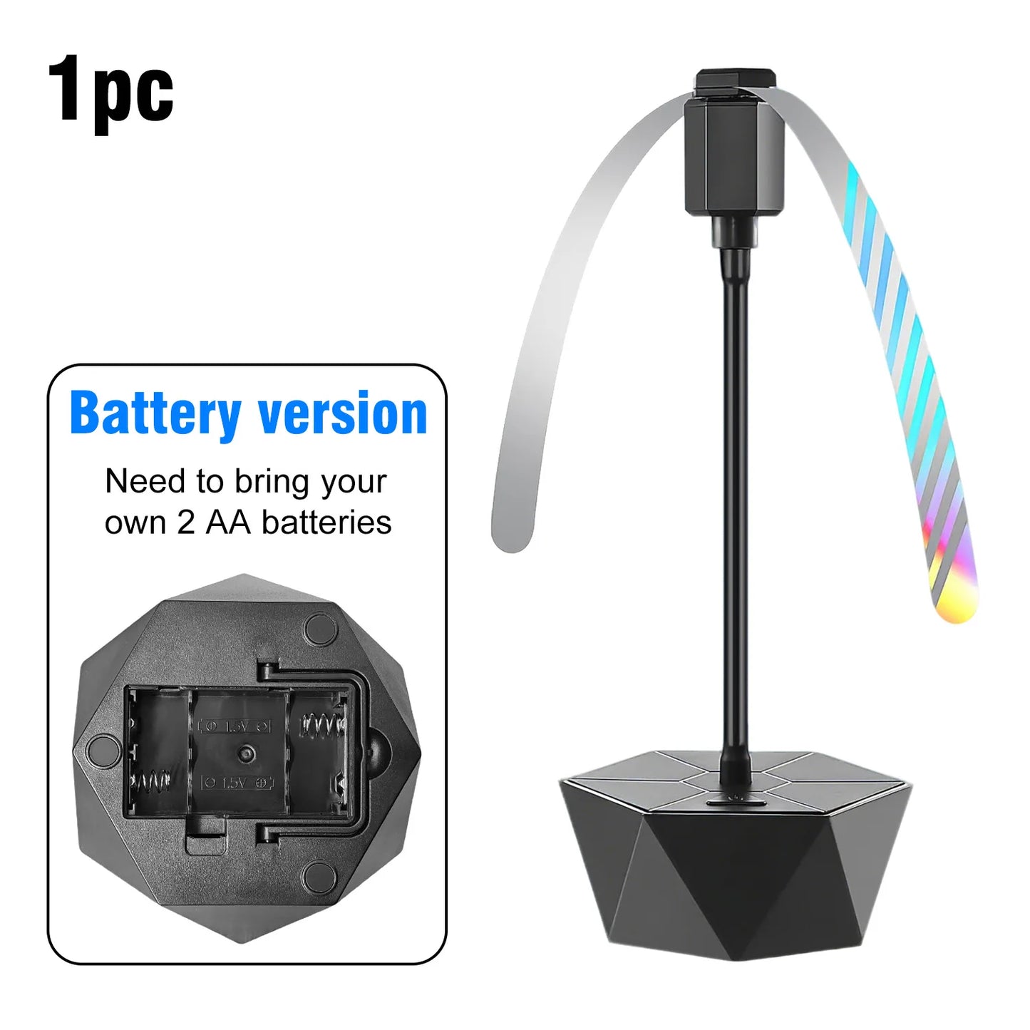 Rechargeable Fly Fan for Tables - Holographic Blades Keep Flies Away Indoors/Outdoors, Ideal for Picnic, Party & BBQ