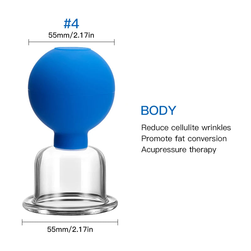Rubber Face Massager Vacuum Cupping Face Lifting Facial Cups Anti Cellulite Cup Anti-Wrinkle Cupping Therapy Skin Care Beauty