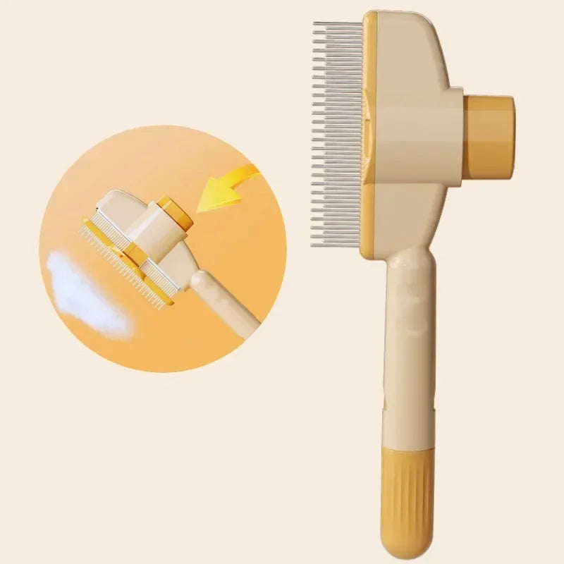 Self Cleaning Pet Hair Remover Brush One Button Slicker Comb for Dogs Cats Grooming Deshedding Massage Tool