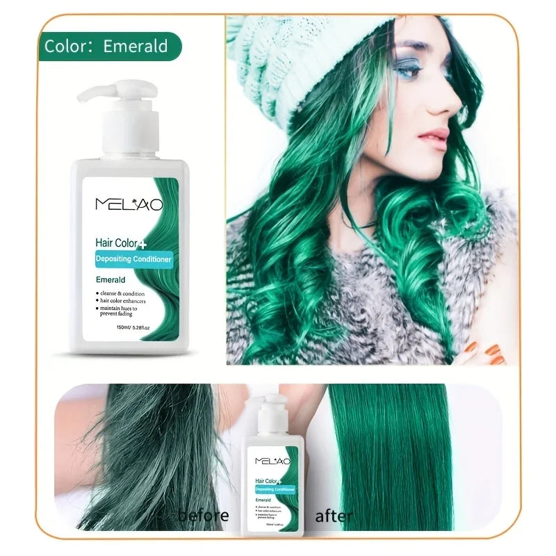 MELAO Hair Dye - Semi Permanent Hair Color Depositing Conditioner, Cruelty-free