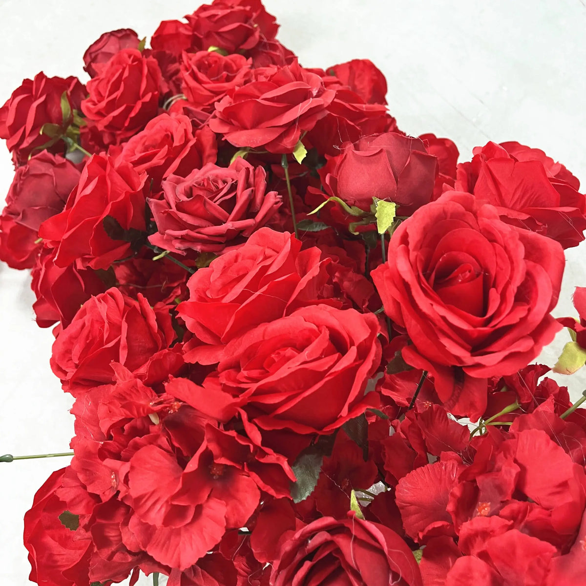 2m red rose Artificial Green Plants Flower Row Runner Wedding Backdrop center Flower ball Decor Floral Wall Party showcase Props