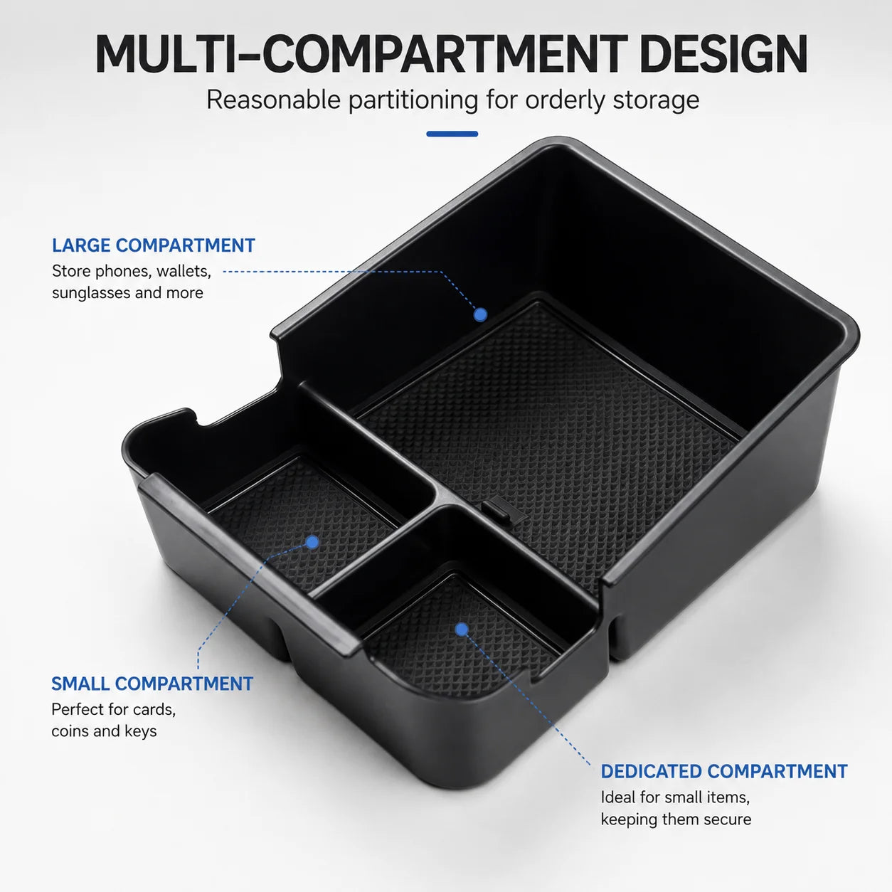 For BYD Song Pro Dmi/Sealion 5 Center Console Armrest Silicone Storage Box 2022-2025 Non-Slip Organizer Interior Car Accessories