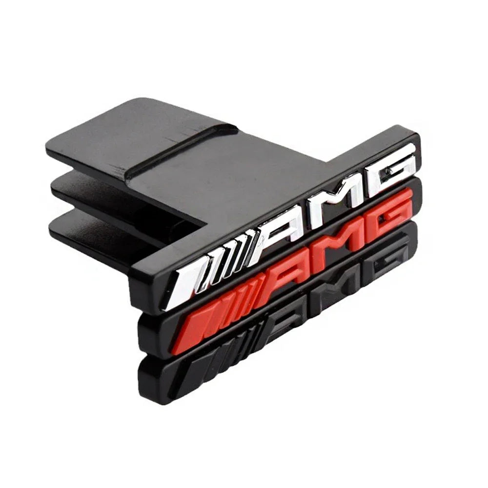 1pc  3D AMG Logo Emblem Car Front Grille Badge Mercedes Benz Amg w211 W124 W169 W176 W177 W202 W203 W204 W205 W210 accessories