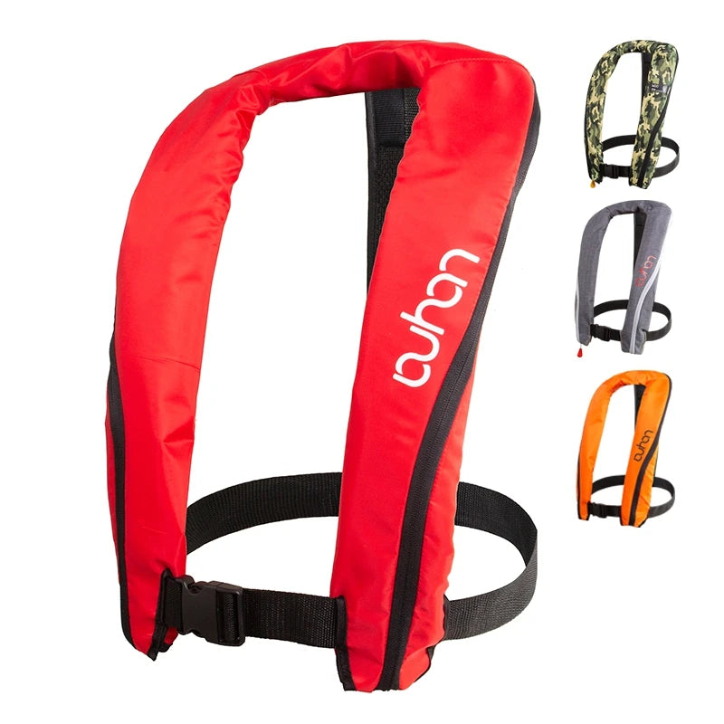 Fishing Life Vest, Manual Automatic Inflatable Life Jackets for Adult, Sailing Boating, Professional PFD 150N 100N, CE Approved