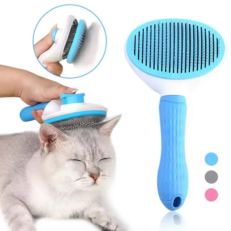 Pet Dog Brush Cat Comb Self Cleaning Pet Hair Remover Brush For Dogs Cats Grooming Tools Pets Dematting Comb Dogs Accessories