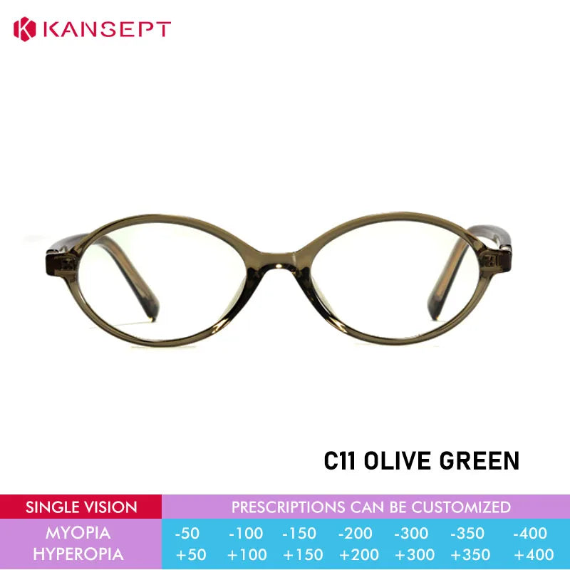 KANSEPT Women's Eyeglass Frame Optical Lenses Grade Glasses Prescription for Eyepieces in Trend Anti-Glare Lenses and Blue Light