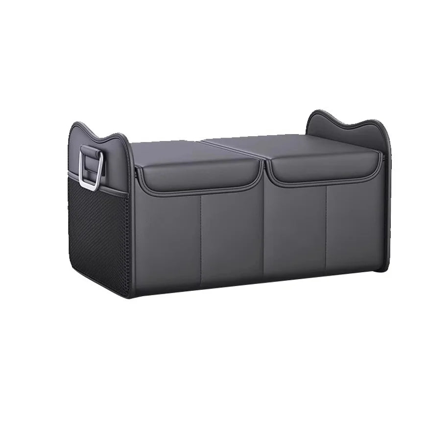 Foldable PU Car Trunk Storage Box Multifunctional Vehicle Organizer Box Portable Car Rear Trunk Sundries Storage Container