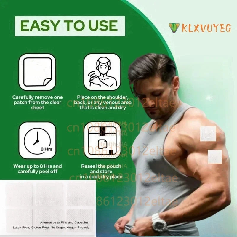 Eye Health Supplement, Lutein and Zeaxanthin, Vision Health, Eye Strain Support - 30 Transdermal Patches, W/VitaminsB12, Zinc