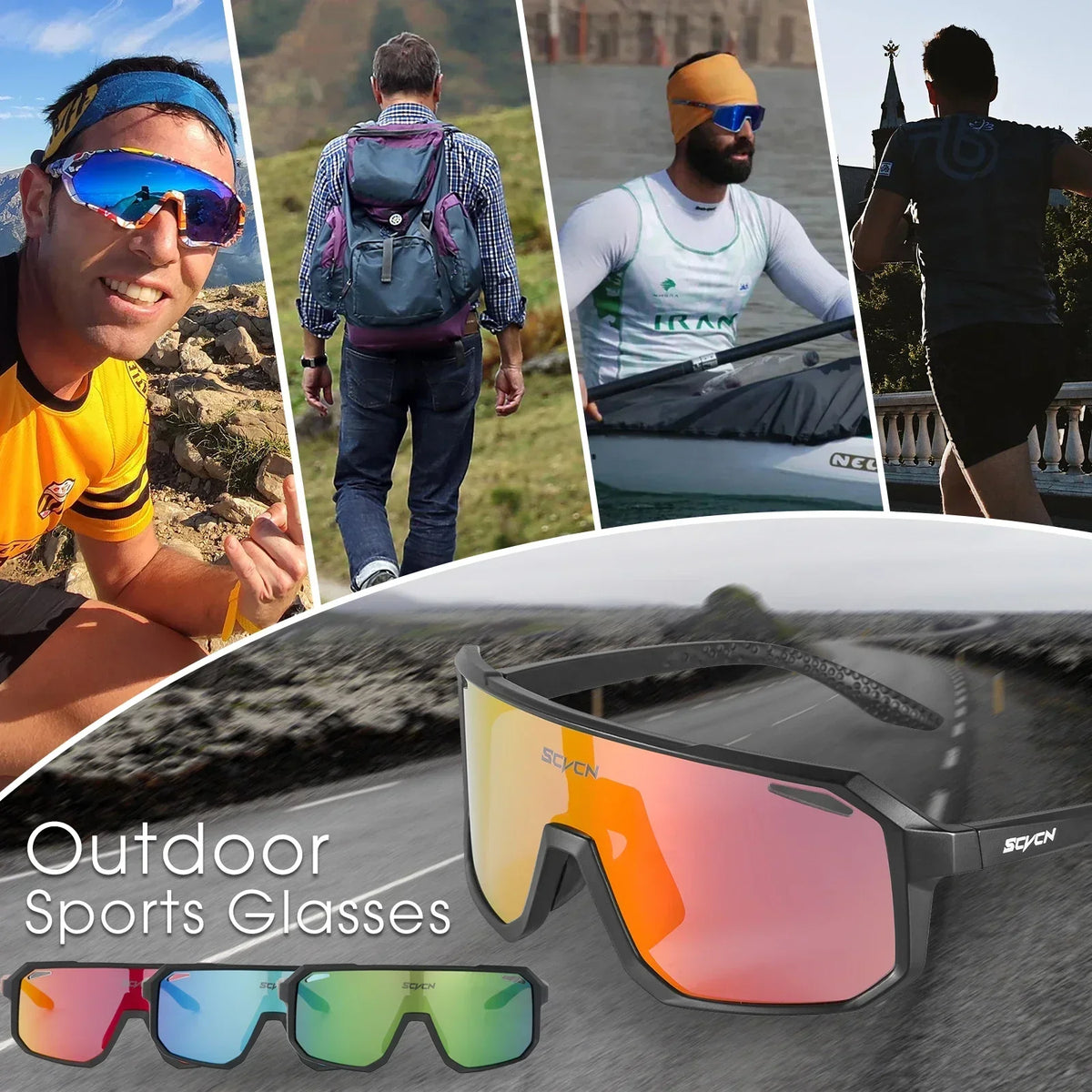 SCVCN UV400 Cycling Driving Sunglasses