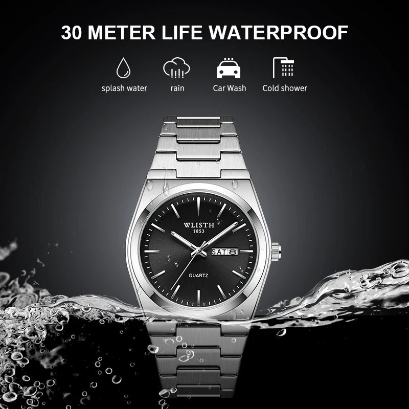Luxury Mens Calendar Quartz Wristwatches Fashion Sports Men Business Watches Clock Gift Male Wristwatches Relogio Masculino