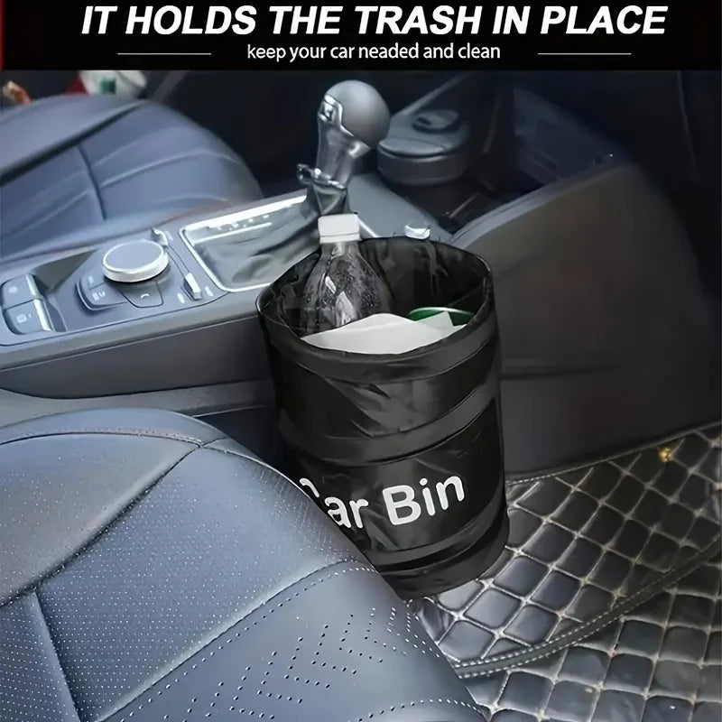 Foldable Portable Trash Can Leakproof Polyamide Hanging Waste Bin for Car Home Office Camping Travel Outdoor Use