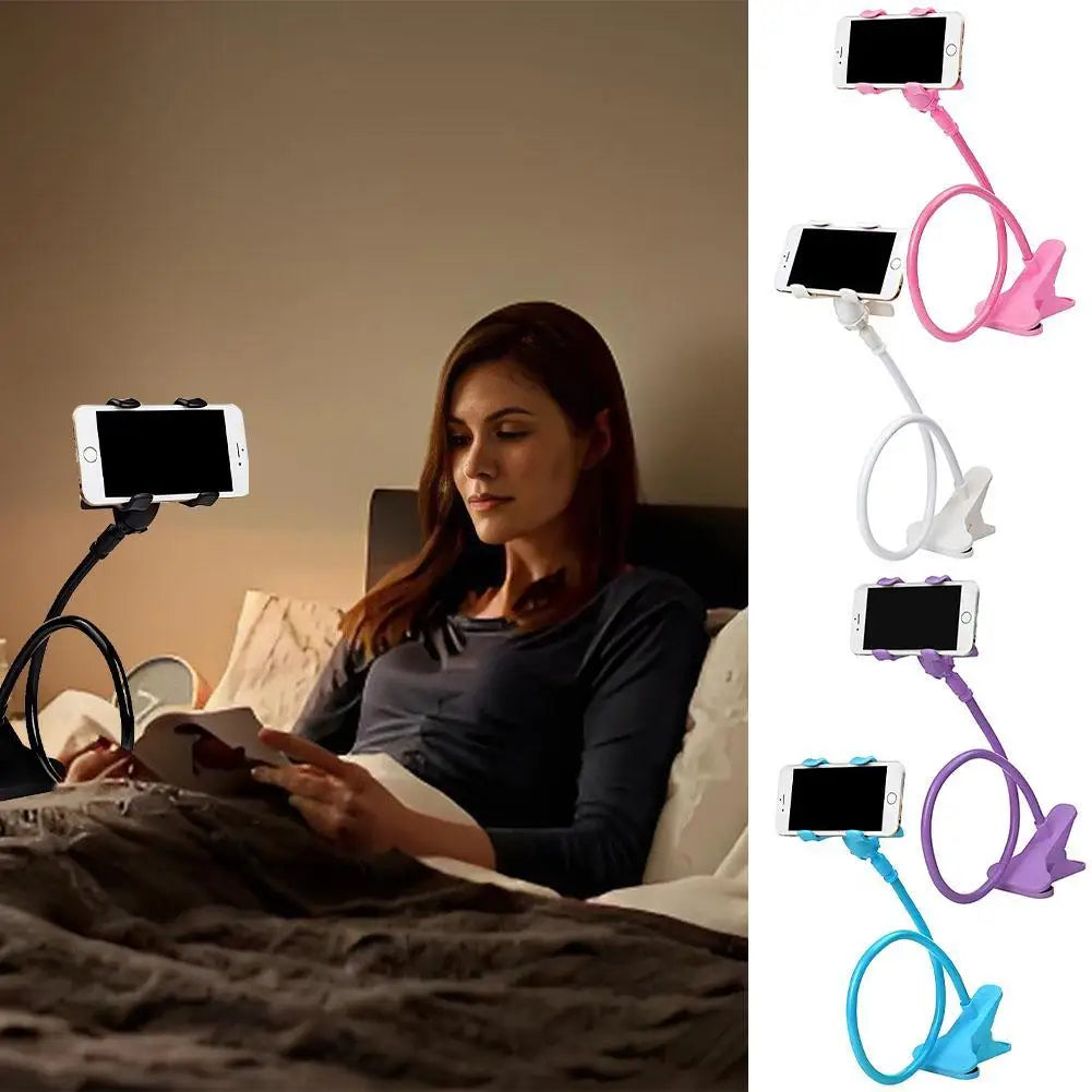 Lazy Mobile Phone Stand Universal Version Double Clip Creative Bed Phone Mobile Headboard Stand Extension Multi-functional N3X9