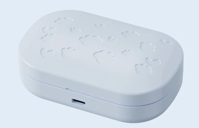 Portable Ultrasonic Contact Lens Cleaner Case With Detachable Storage Box High Frequency Cleaning LCD Display Protein Removal