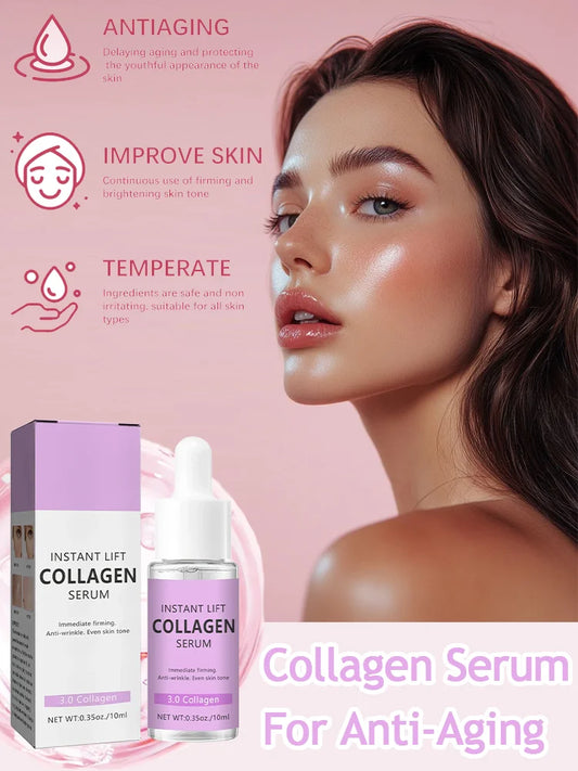 Wrinkle Removal Collagen Face Serum Hyaluronic Acid Anti Aging Forehead Fine Lines Lifting Facial Serum Skin Care Beauty